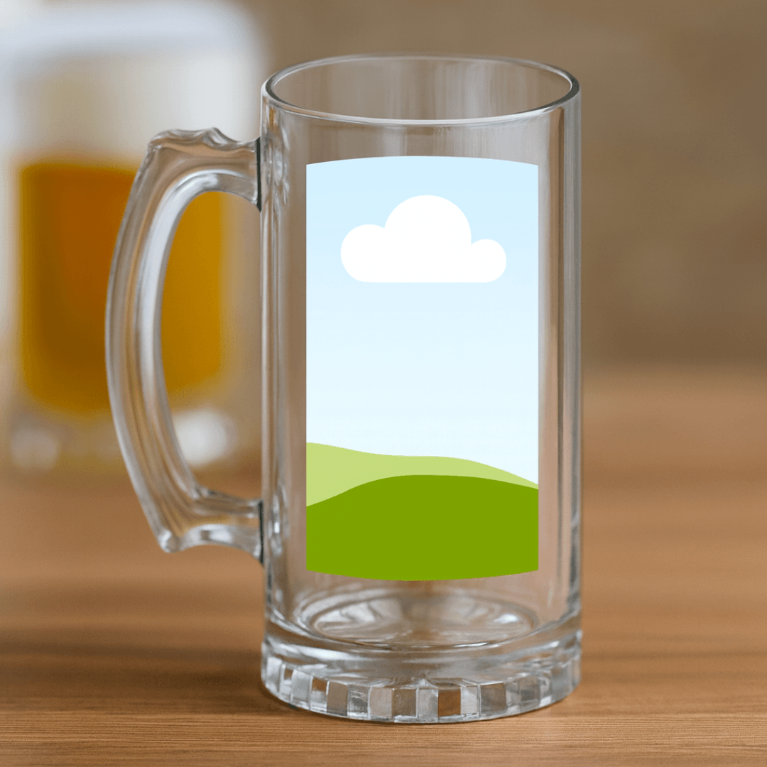 Clear Glass Beer Mug | Custom Printed