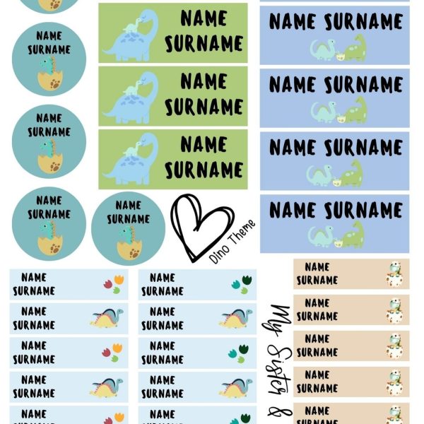Dino Stationary Sticker Pack