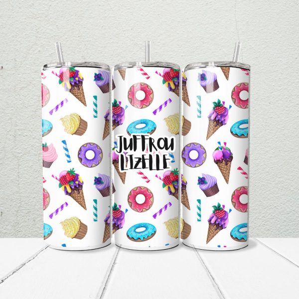 Donut Teacher 20oz Skinny Tumbler