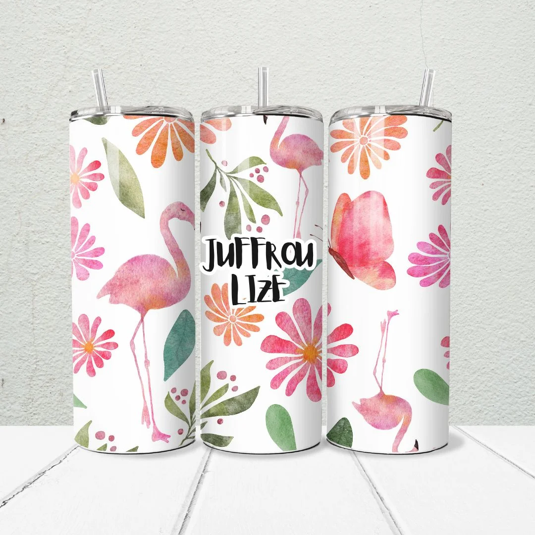 Flamingo Teacher 20oz Skinny Tumbler