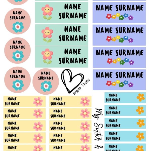 Flower Stationary Sticker Pack