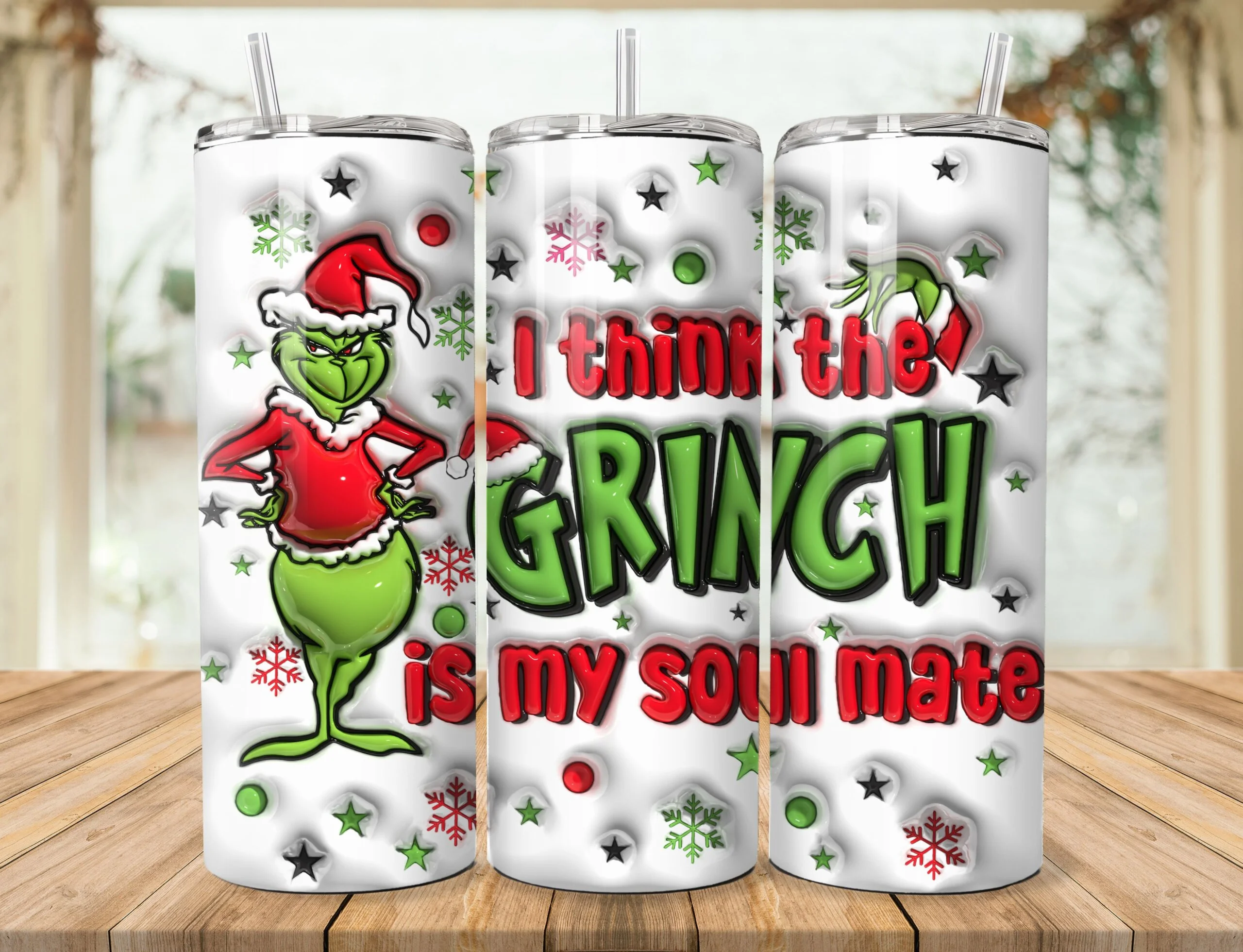 Grinch Soul Mate 20oz Skinny Tumbler