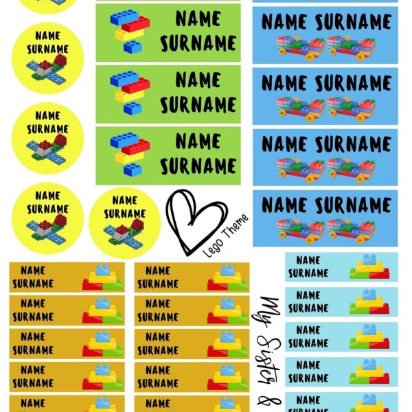 Lego Stationary Sticker Pack