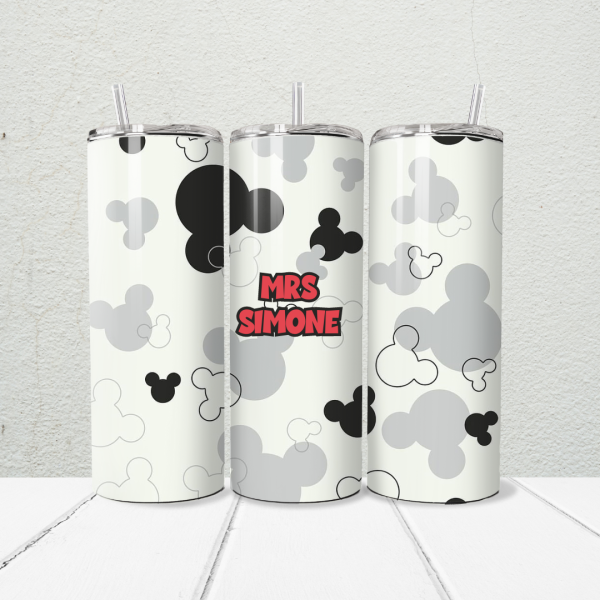 Alternative view of Mickey Mouse Teacher 20oz Skinny Tumbler | Personalised Printed