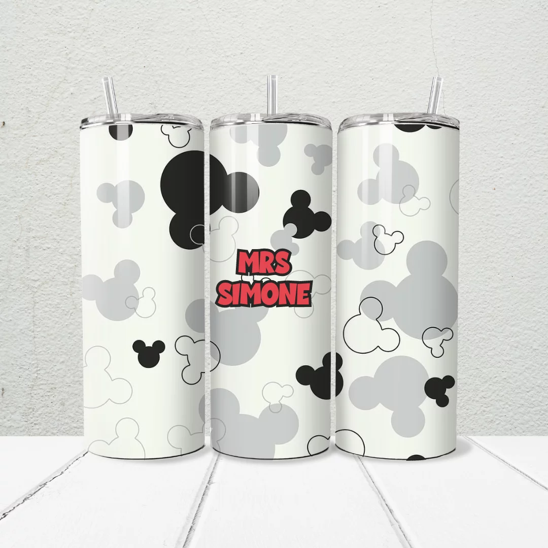 Alternative view of Mickey Mouse Teacher 20oz Skinny Tumbler | Personalised Printed