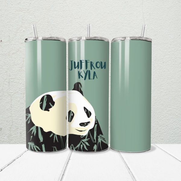 Panda Teacher 20oz Skinny Tumbler