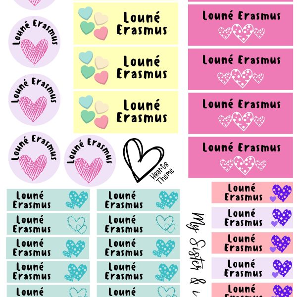 Stationery Stickers - Hearts
