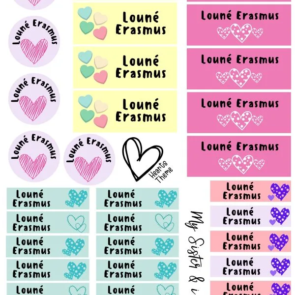 Stationery Stickers - Hearts
