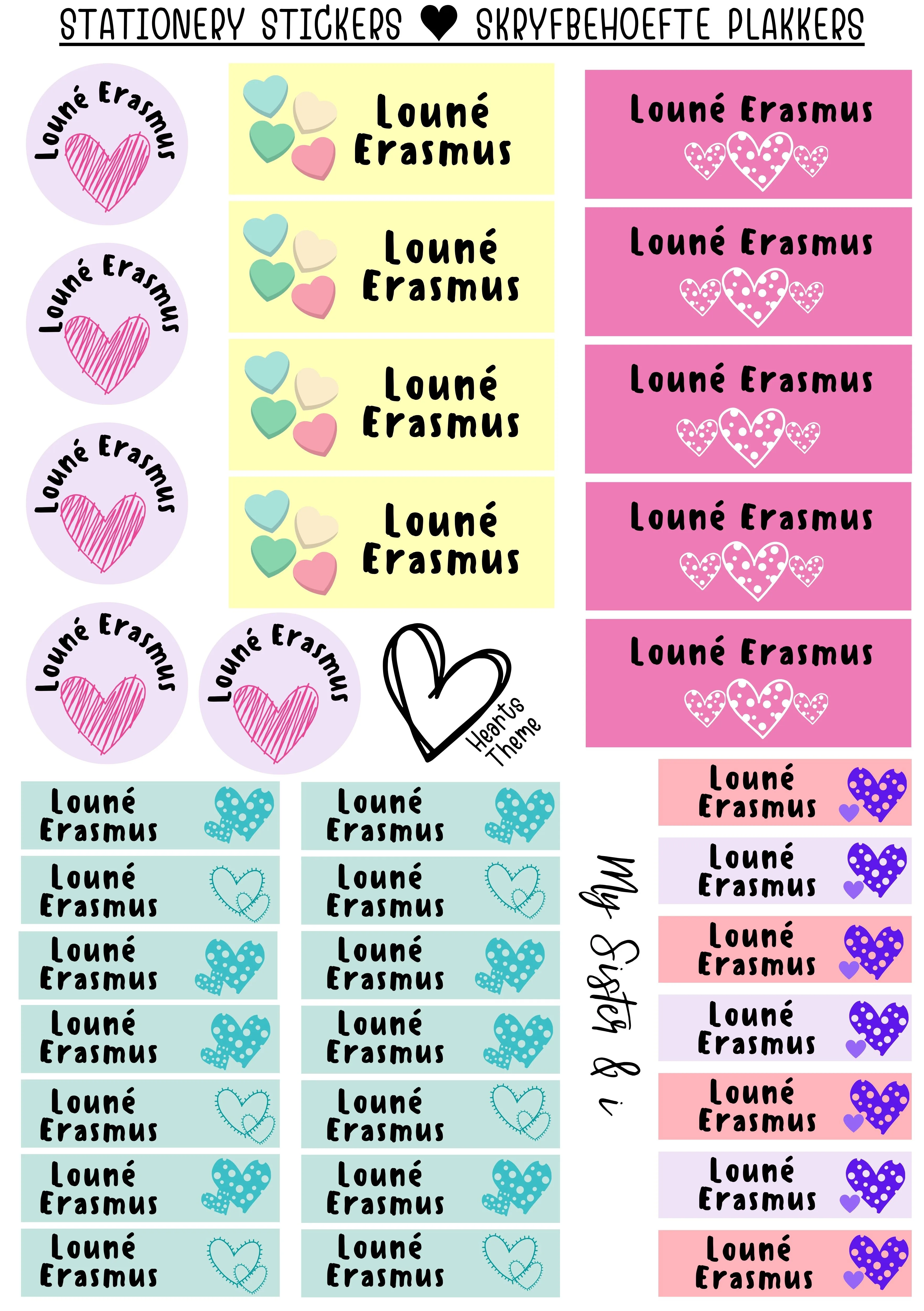 Stationery Stickers - Hearts
