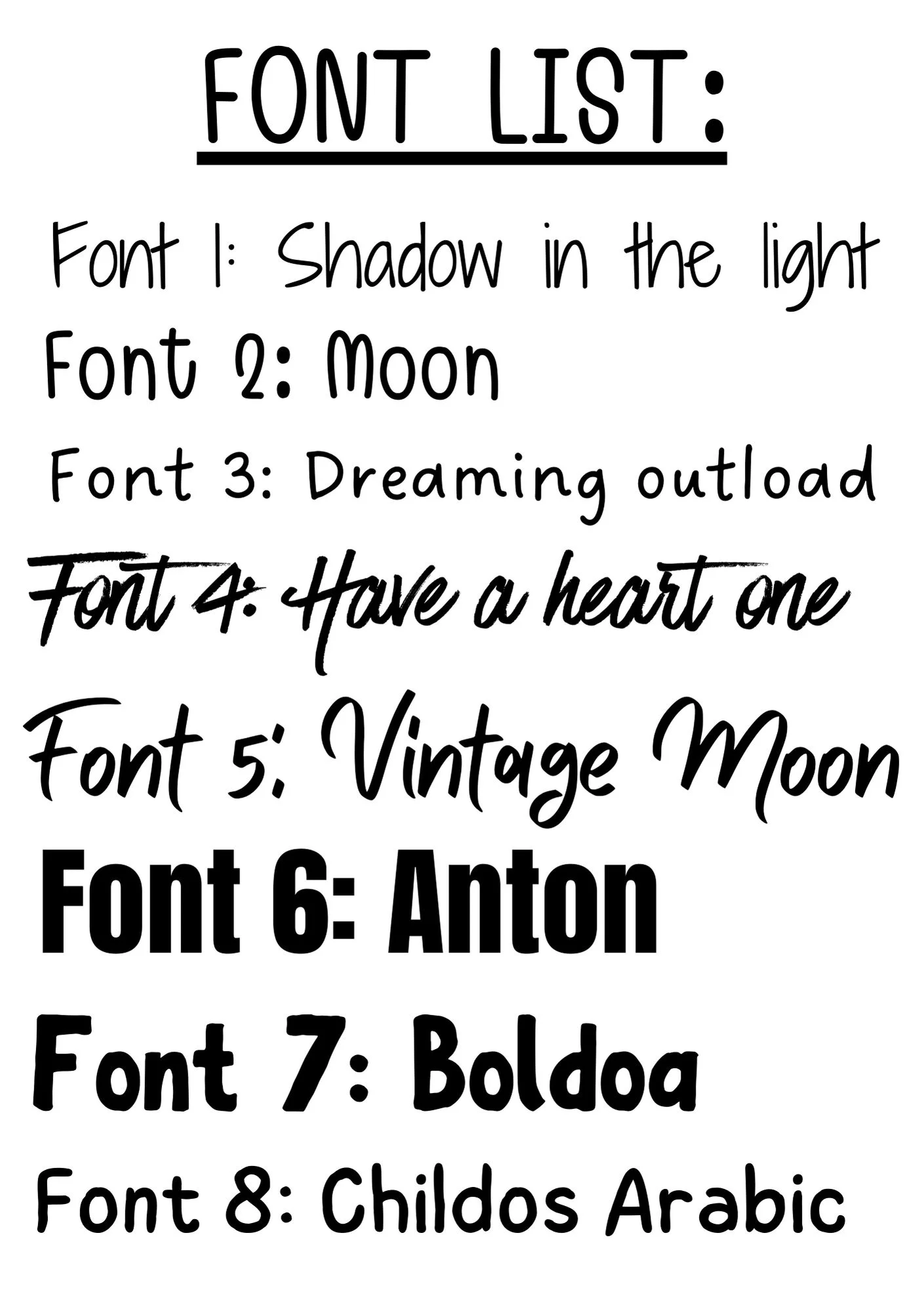 Font Examples