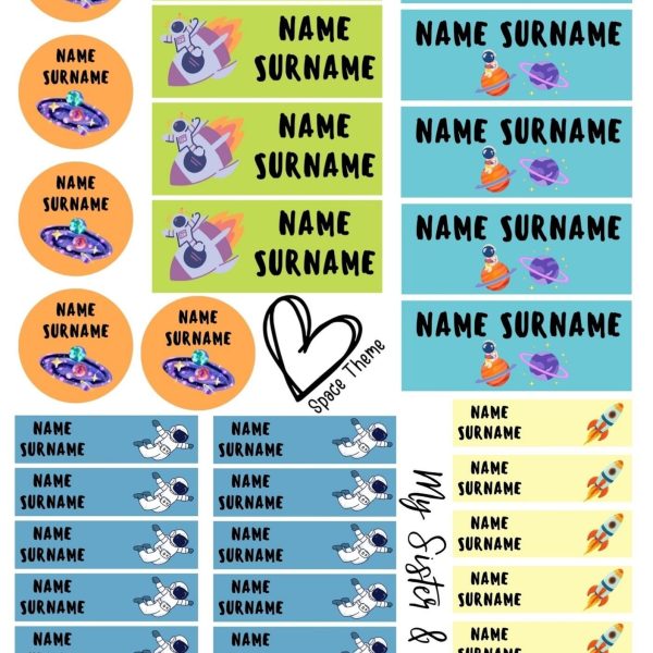 Space Stationary Sticker Pack
