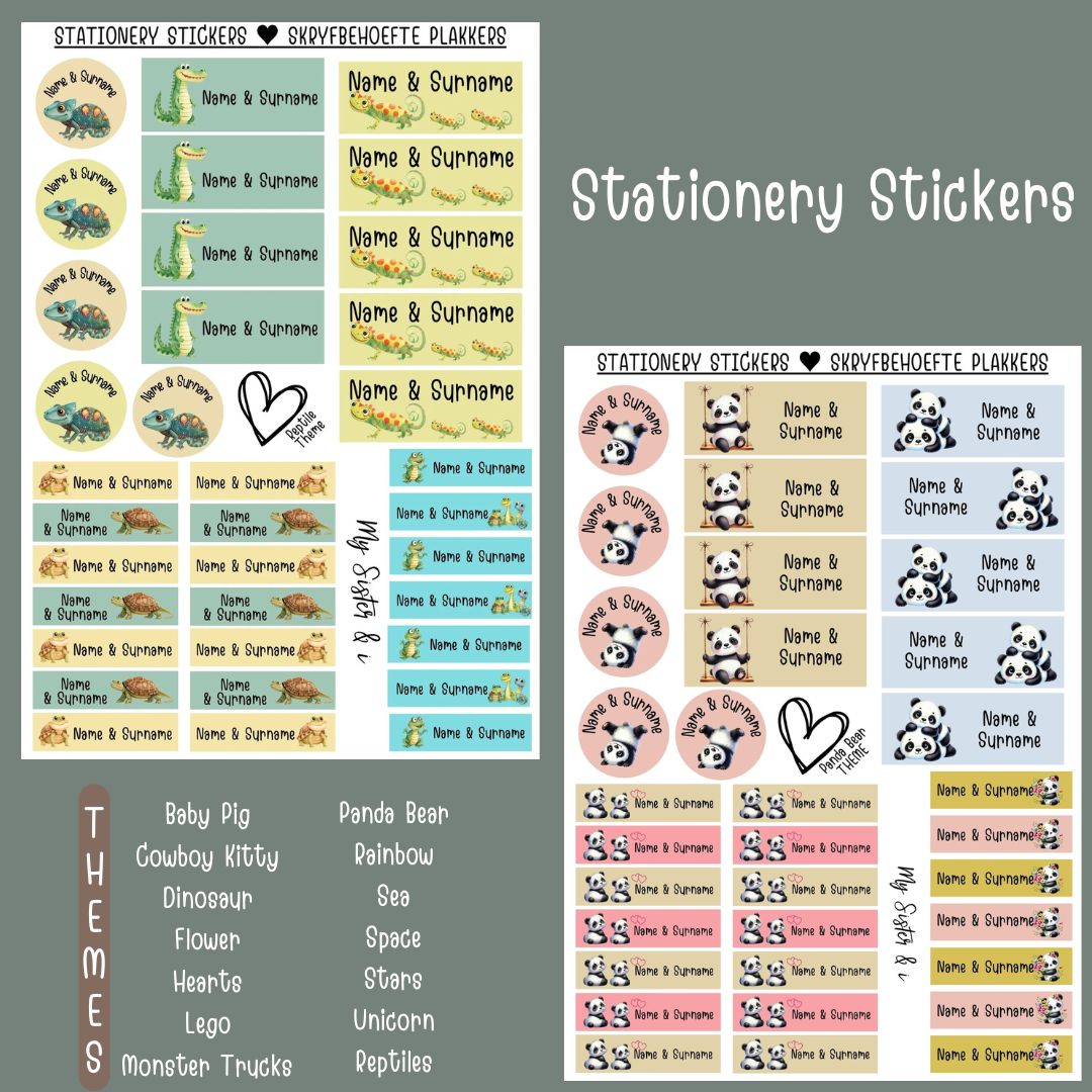 Stationery Sticker Packs