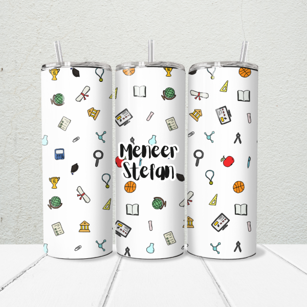 Alternative view of Teacher 20oz Skinny Tumbler | Personalised Printed