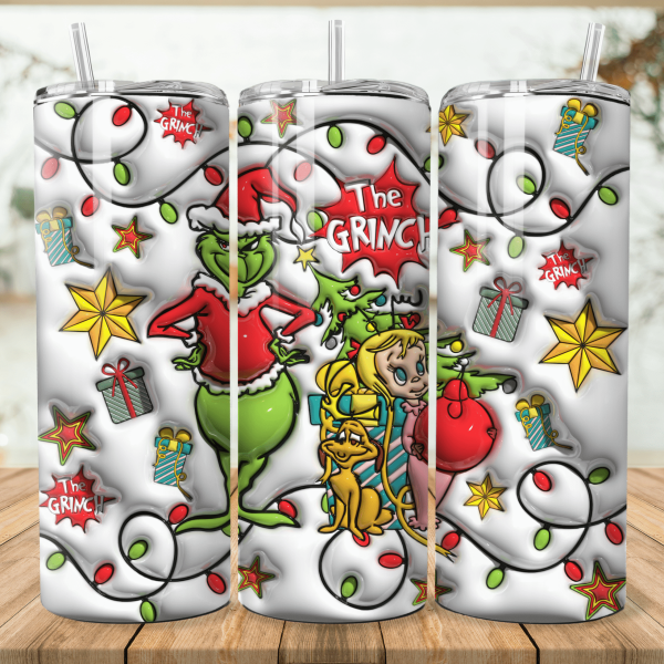 Grinch Christmas Skinny Tumbler