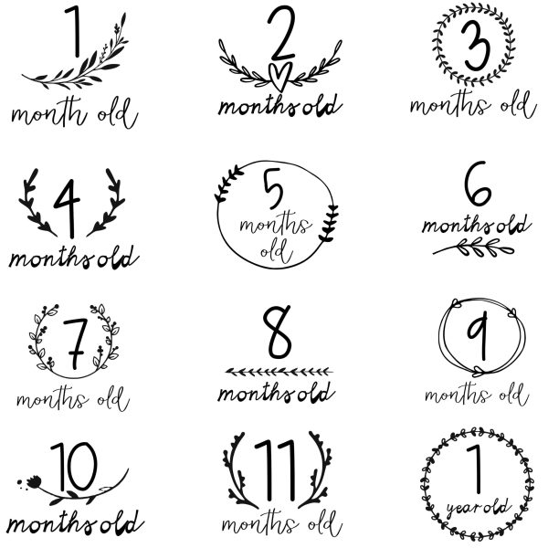 Floral Milestone Onesies English