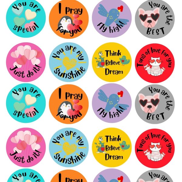 Lunch Box stickers - hearts