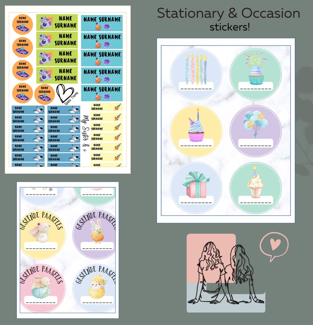 Stationary & Occation Stickers Block - image
