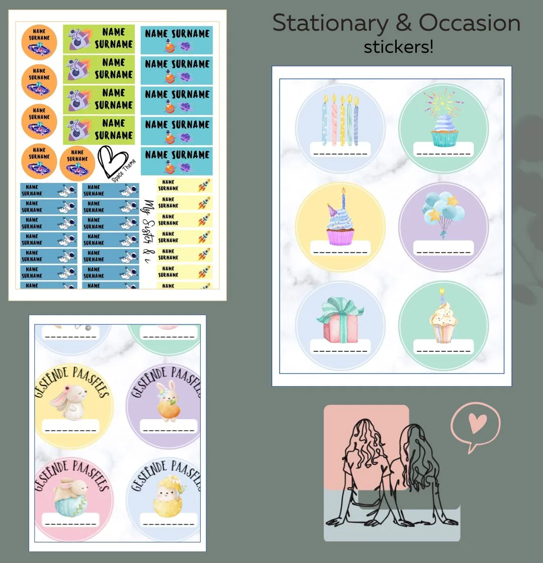 Stationary & Occation Stickers Block - image