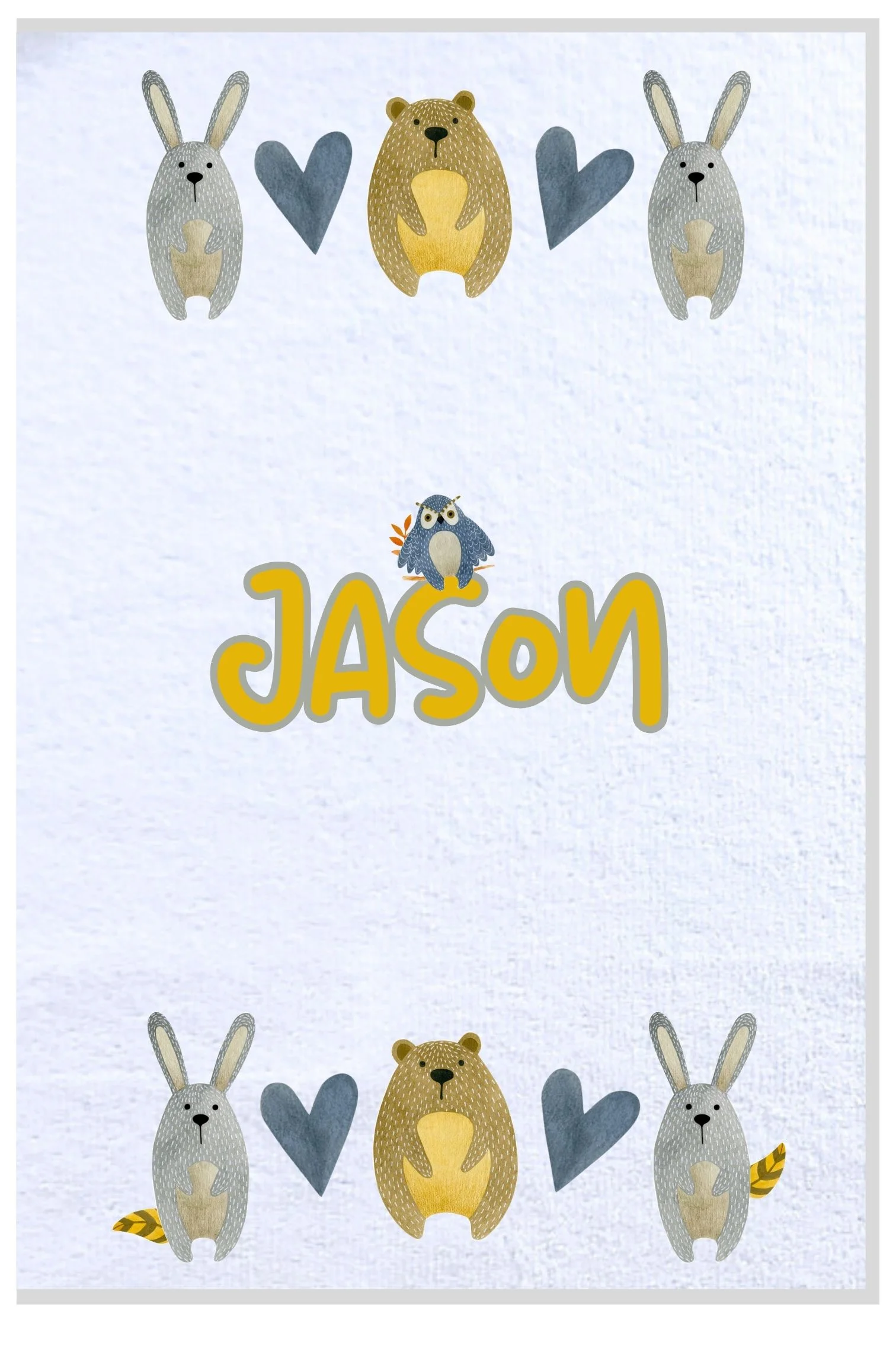 Alternative view of Jason Bear Burp Cloth Set