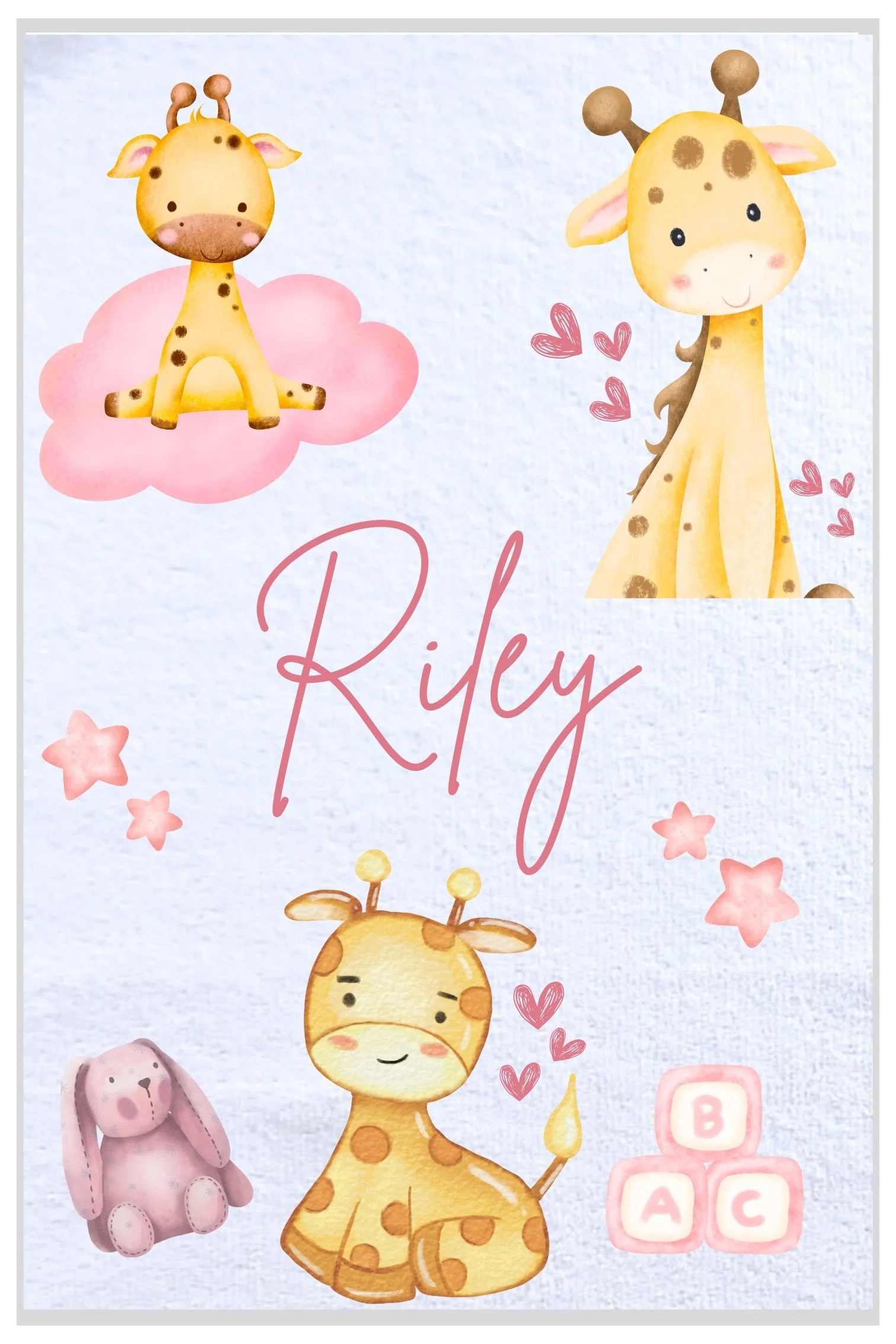 Baby Giraffe Burp Cloth Set - Image 4