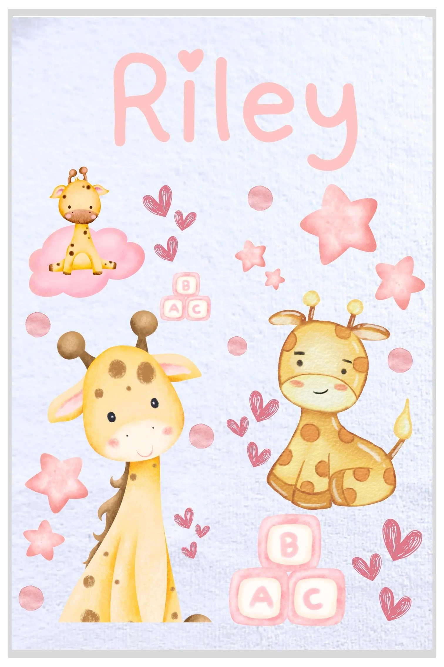 Baby Giraffe Burp Cloth Set - Image 3