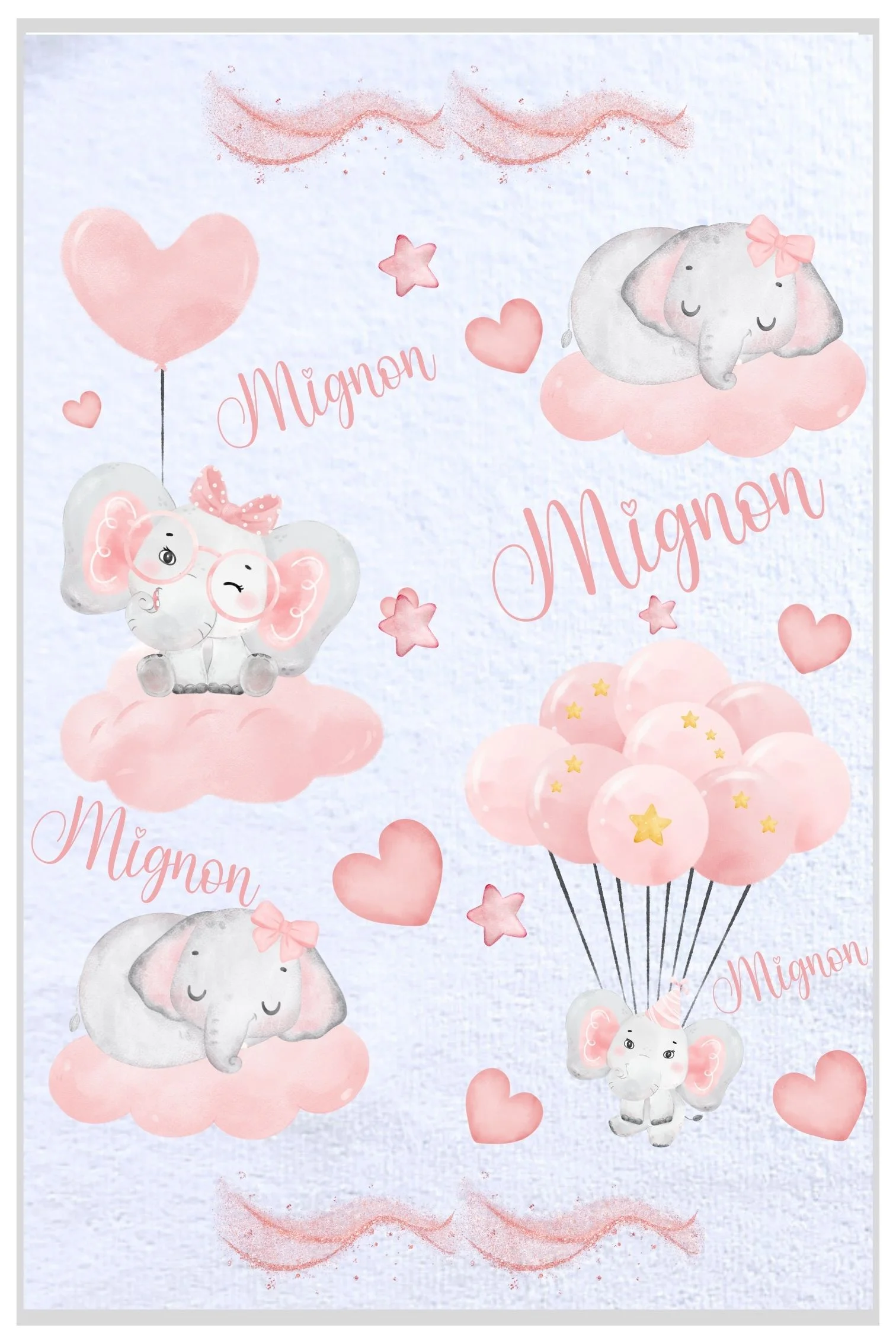 Baby Elephant Burp Cloth Set - Image 3