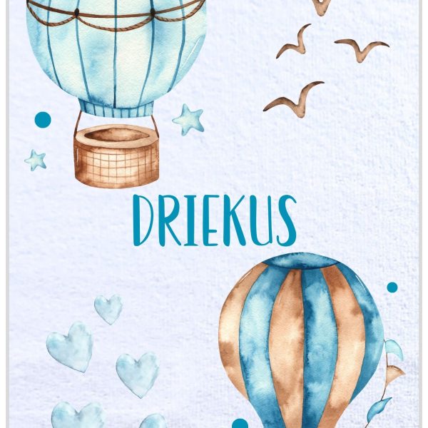 Alternative view of Blue Hot Air Balloons Burp Cloth Set