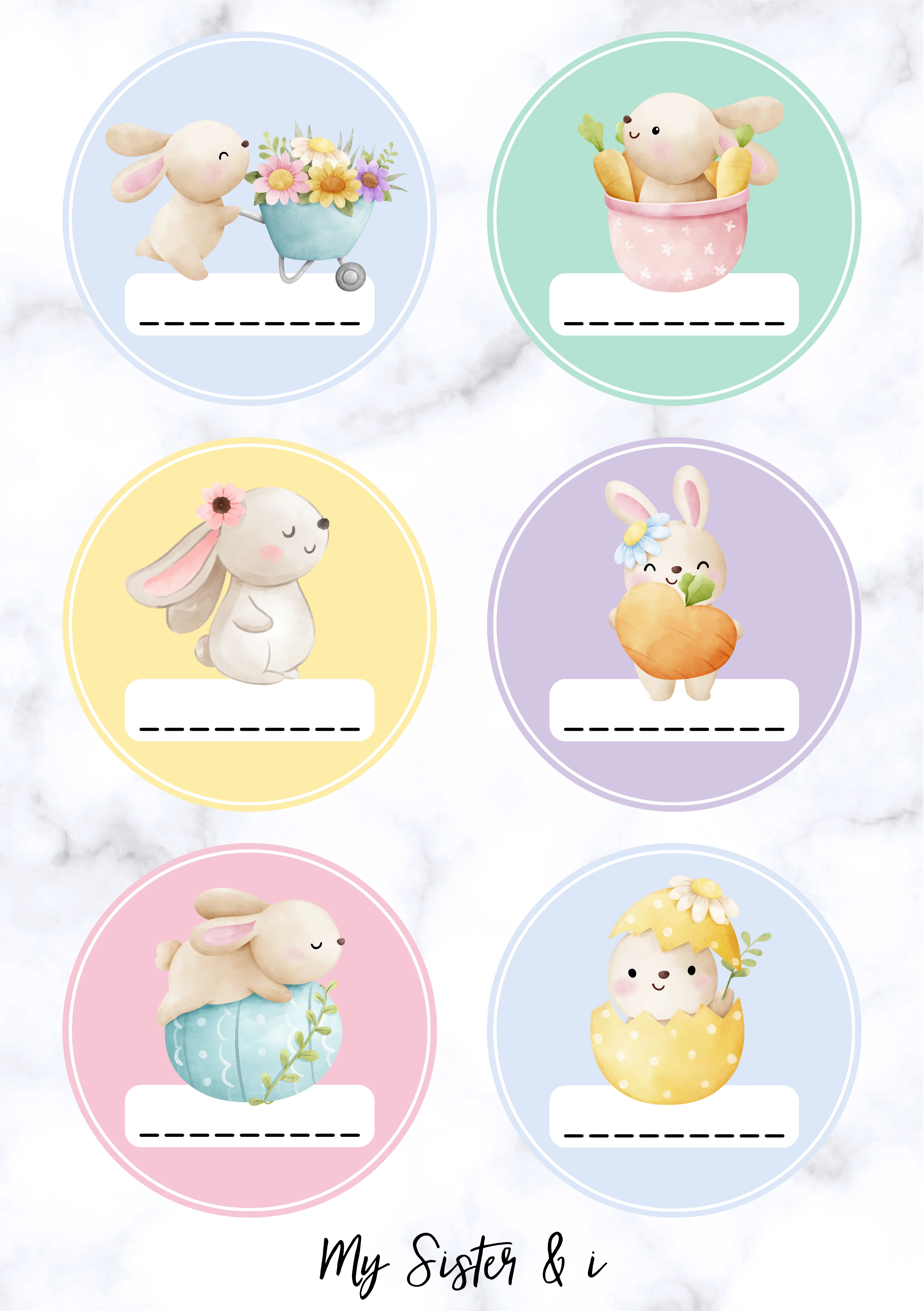 Easter Stickers No Words