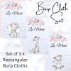 Girly Wild Life Burp Cloth Set