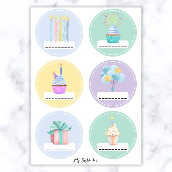 Happy Birthday Stickers - No Words
