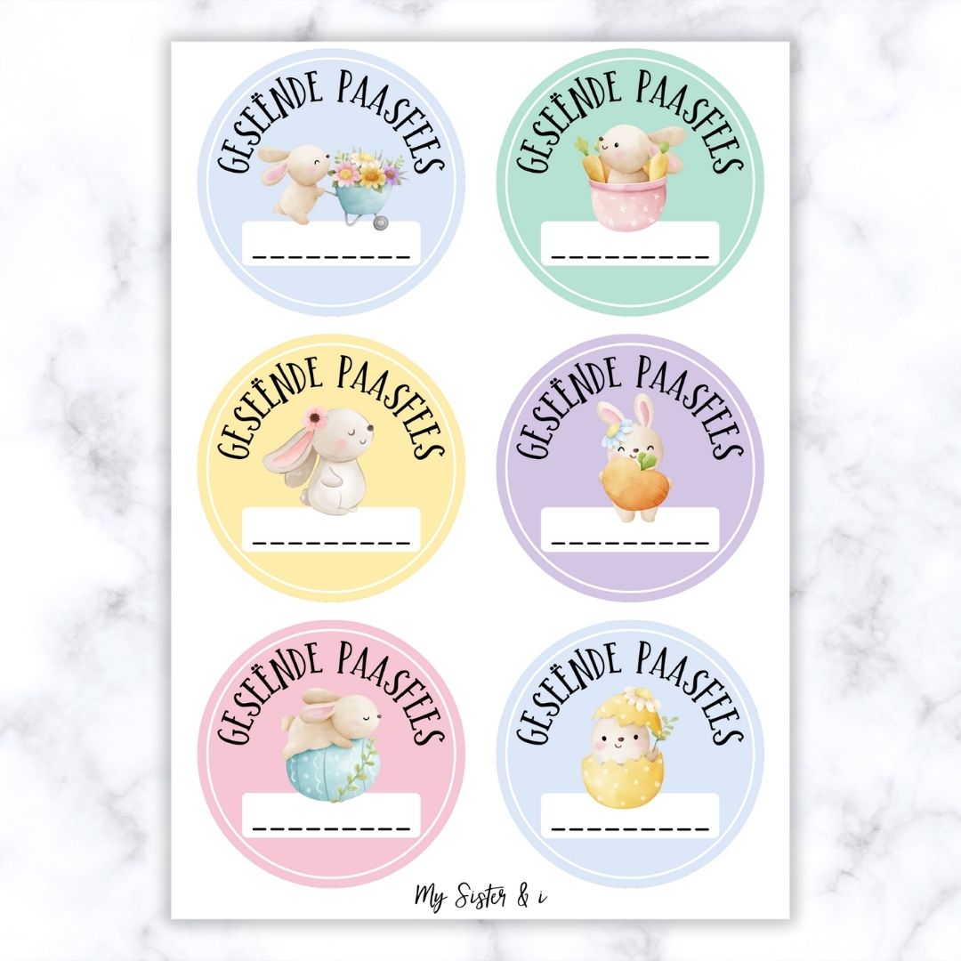 Happy Easter Stickers - Afr