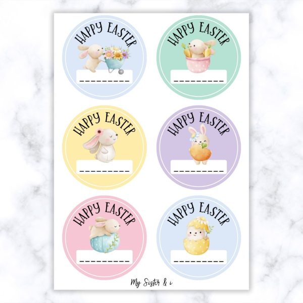 Happy Easter Stickers - Eng