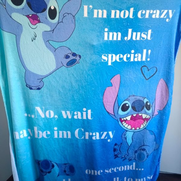 White Full Print Fleece Blanket