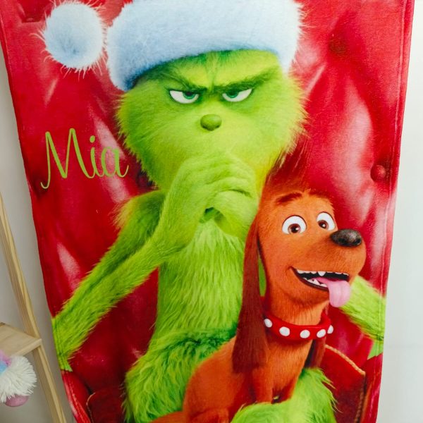 White Full Print Fleece Blanket