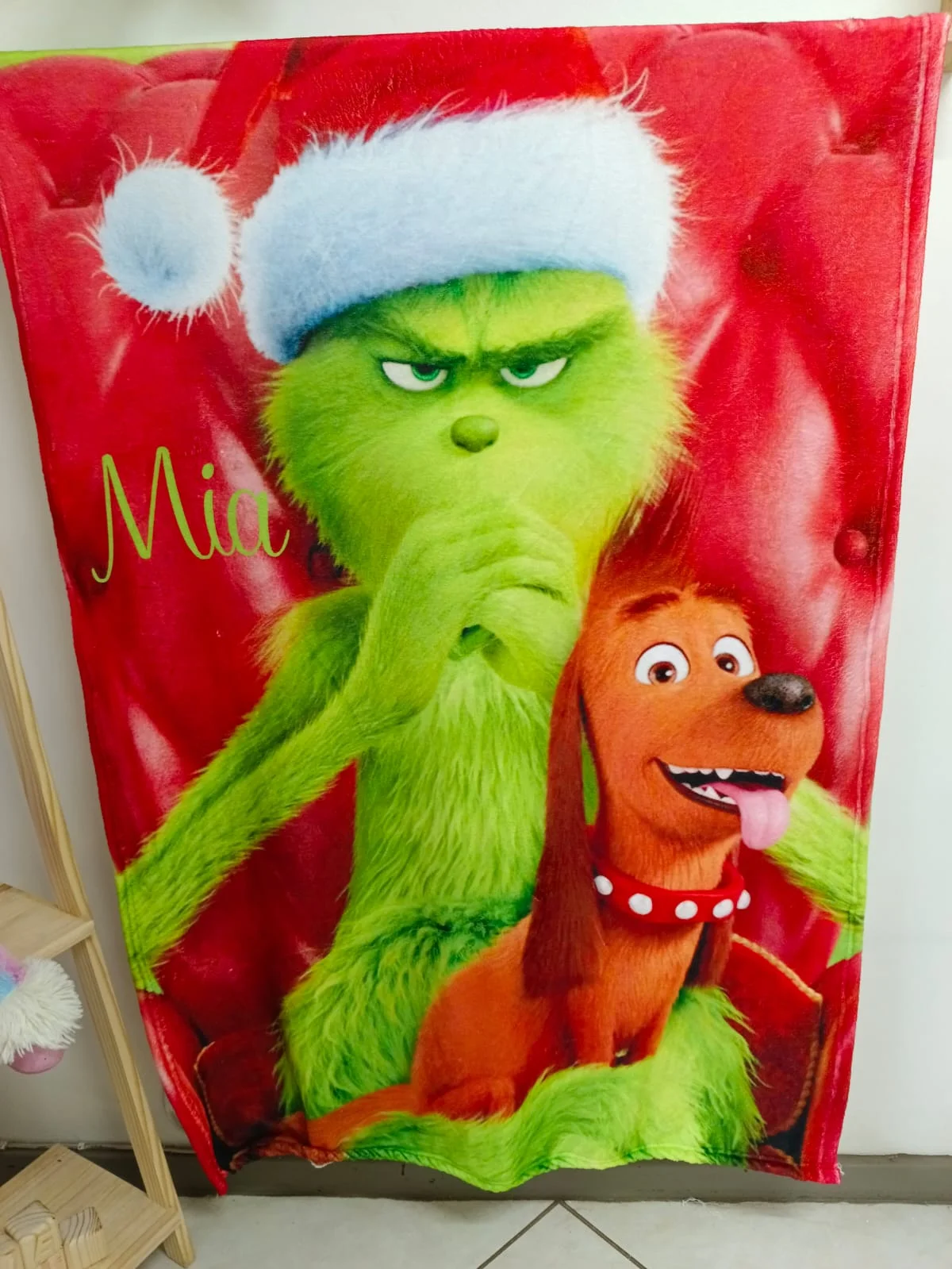 White Full Print Fleece Blanket