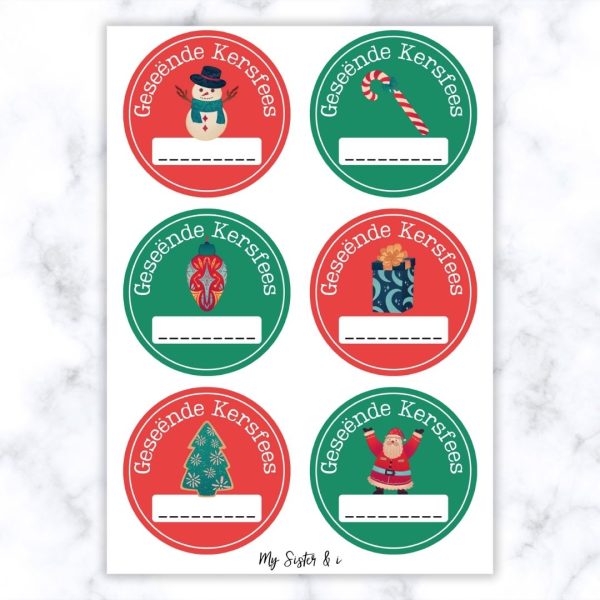 Merry Christmas Stickers - Afr
