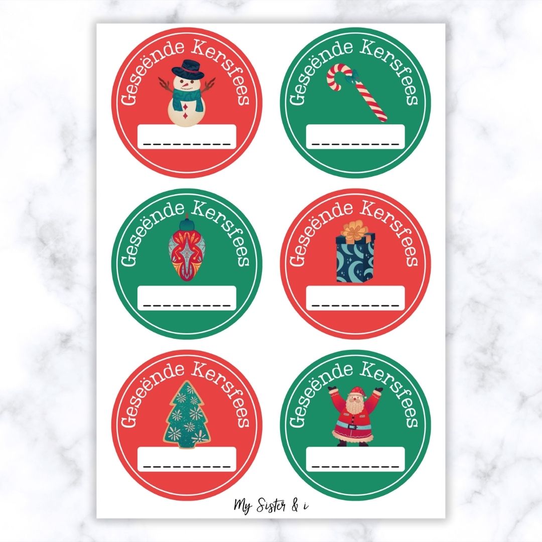 Merry Christmas Stickers - Afr