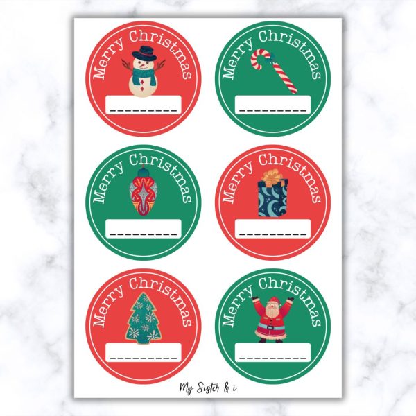 Merry Christmas Stickers - Eng
