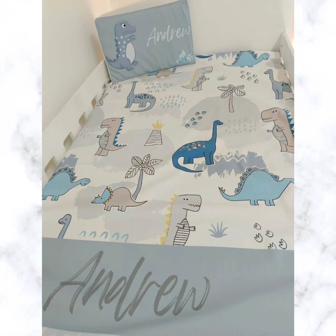 Baby Cot duvet Cover and Flat pillowcase - Image 3