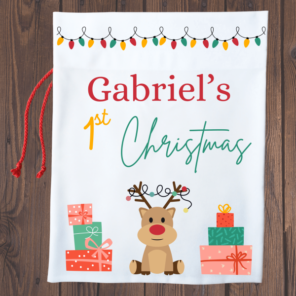 1st Christmas Reindeer Mockup Flat - Eng
