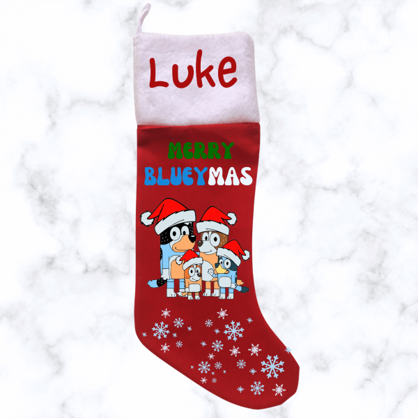 Bluey Christmas Stocking - Red