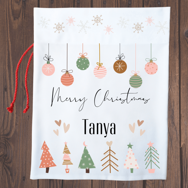 Boho Pattern Christmas Sack Mockup Flat - Eng