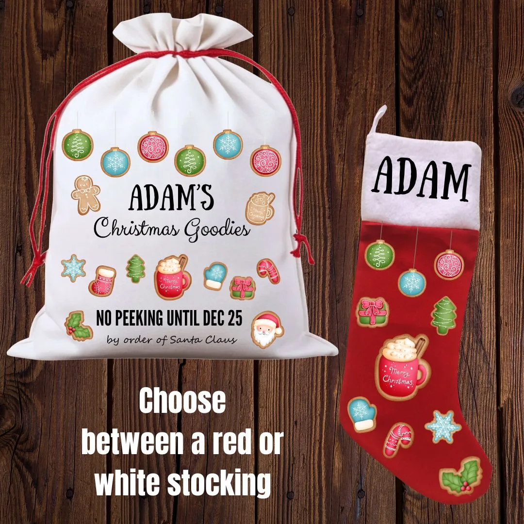 Christmas Cookies Santa Sack