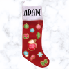 Christmas Cookies Stocking - Red