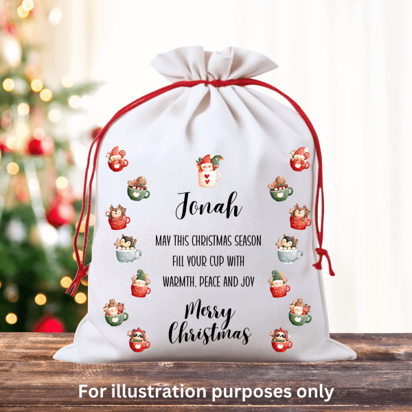 Fill Your Cup Christmas Sack Mockup - Eng