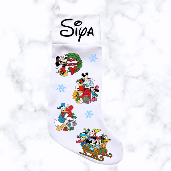 Mickey Mouse & Friends Christmas Stocking - White