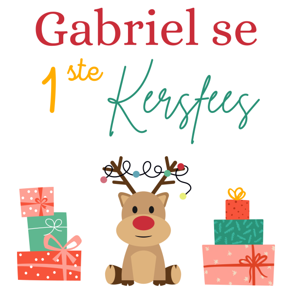 My 1st Christmas Reindeer Sack Design - Afr