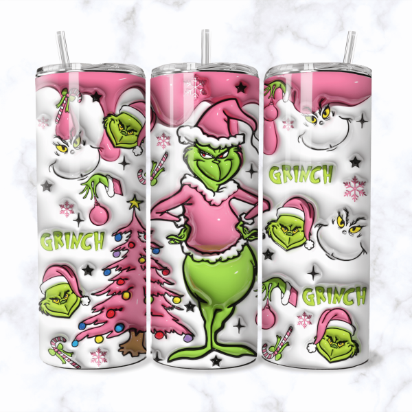 Pink Grinch Tumbler