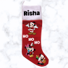 Santa Mickey Mouse Christmas Stocking - Red