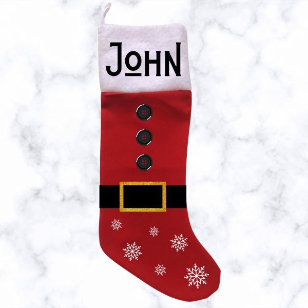 Santa Suit Christmas Stocking